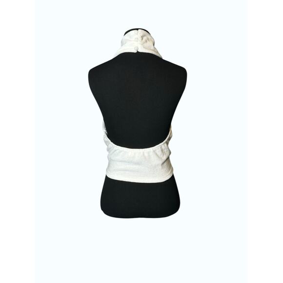 Beige Botany white crossed halter top size small - Picture 13 of 16